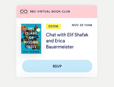 Elif Shafak will be in conversation with Erica Bauermeister followed by an audience Q&A